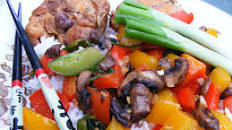 Stir-Fry Mushrooms and Bell Peppers