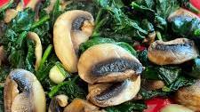 Stir Fry Spinach and Mushrooms