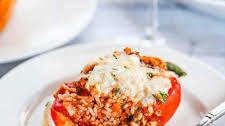 Stuffed Bell Peppers with Ground Turkey and Rice