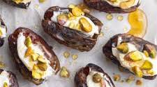 Stuffed Dates with Cream Cheese, Pistachios, and Honey
