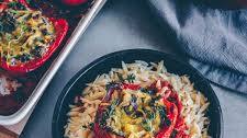 Stuffed peppers with spinach