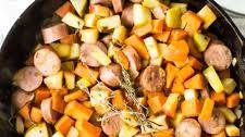 Sweet Potato Apple Sausage Skillet