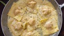 Sweet Potato Ravioli with Butter-Sage Cream Sauce
