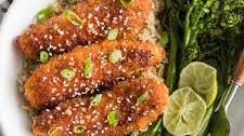 Sweet and Spicy Baked Asian Chicken Tenders