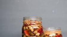 Sweet and Spicy Refrigerator Rhubarb Pickles