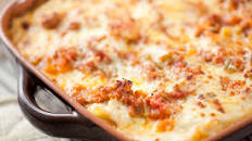 Three-Cheese Lasagna with Italian Sausage