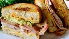 Toasted Turkey Avocado Club Sandwich