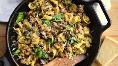 Tortellini with Mushrooms, Spinach and Italian Sausage