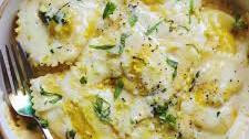 Trader Joe’s Sweet Corn Ravioli with Lemon Basil Cream Sauce