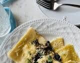 Truffle Ravioli with Mushrooms and Sage