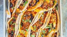 Turkey Black Bean Baked Tacos