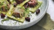 Vegan Beetroot and Dill Ravioli