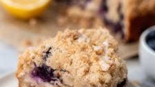 Vegan Lemon Blueberry Coffee Cake with Cream Cheese Swirl