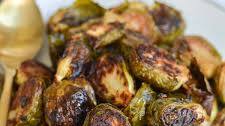 Vegan Maple Dijon Mustard Roasted Brussels Sprouts