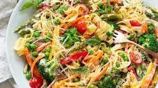 Vegetable Pasta Primavera with Cream Sauce