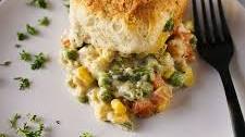 Vegetable Pot Pie with Biscuits