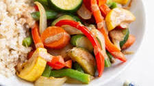 Vegetable Stir Fry with Thai Peanut Sauce