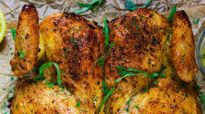 Weeknight Roast Chicken with Garlic and Herb Butter Sauce