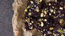 Winter Spiced Dark Chocolate Bark with Smoked Sea Salt