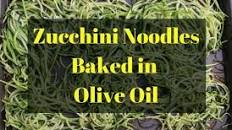 Zucchini Noodles Baked in Olive Oil (Low Carb Pasta)