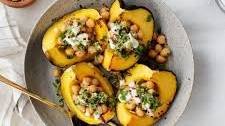 Acorn Squash with Chickpeas and Chimichurri