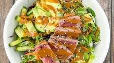 Ahi Tuna Salad with Peanut Sauce