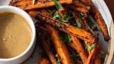 air fried crispy spiced carrot fries