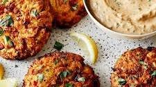 Air Fryer Crab Cakes with Chipotle Sauce