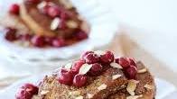 Almond Crusted Vegan French Toast with Sour Cherries