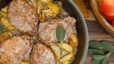 Apple Pie Pork Chops with Sage Maple Apples