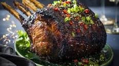 Asian marinated prime rib with herb butter