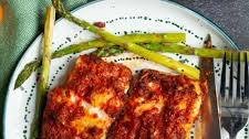 Baked cod in garlic and tomato