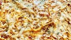 Baked Cream Cheese Spaghetti Casserole