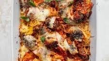 Baked Spaghetti Squash and Meatballs