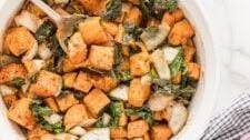 Baked Sweet Potato and Kale