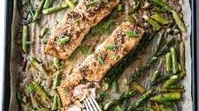 Baked Teriyaki Salmon and Asparagus