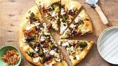 Beef, Broccoli & Caramelized Onion Pizza with Blue Cheese & Ranch