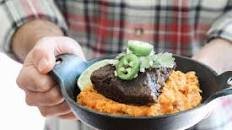 Beef Short Ribs with Chipotle Smashed Sweet Potatoes