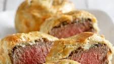 Beef Wellingtons with Gorgonzola and Madeira Wine Sauce