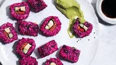 Beetroot sushi