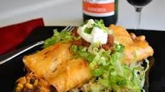 Black Bean & Corn Enchiladas (With or Without Chicken)