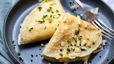 Breakfast Crêpes with Eggs and Cheddar