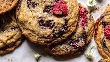 Brown Butter Raspberry Chocolate Chip Cookies