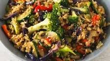 Brown Rice Stir-Fry with Vegetables