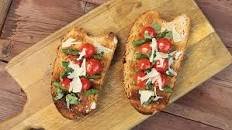 Bruschetta with asparagus and cherry tomatoes recipe