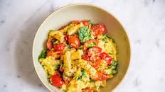 Campanelle Pasta with Sweet Corn, Tomatoes and Basil