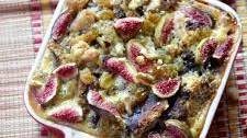 Cardamom Bread Pudding with Figs, Walnuts, and Honey
