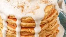 Carrot Cake Pancakes with Cream Cheese Syrup