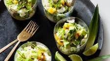 CEVICHE with Grilled Pineapple, Tomatillos, and Jalapeño