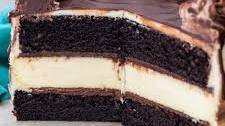 Cheesecake Stuffed Chocolate Cake